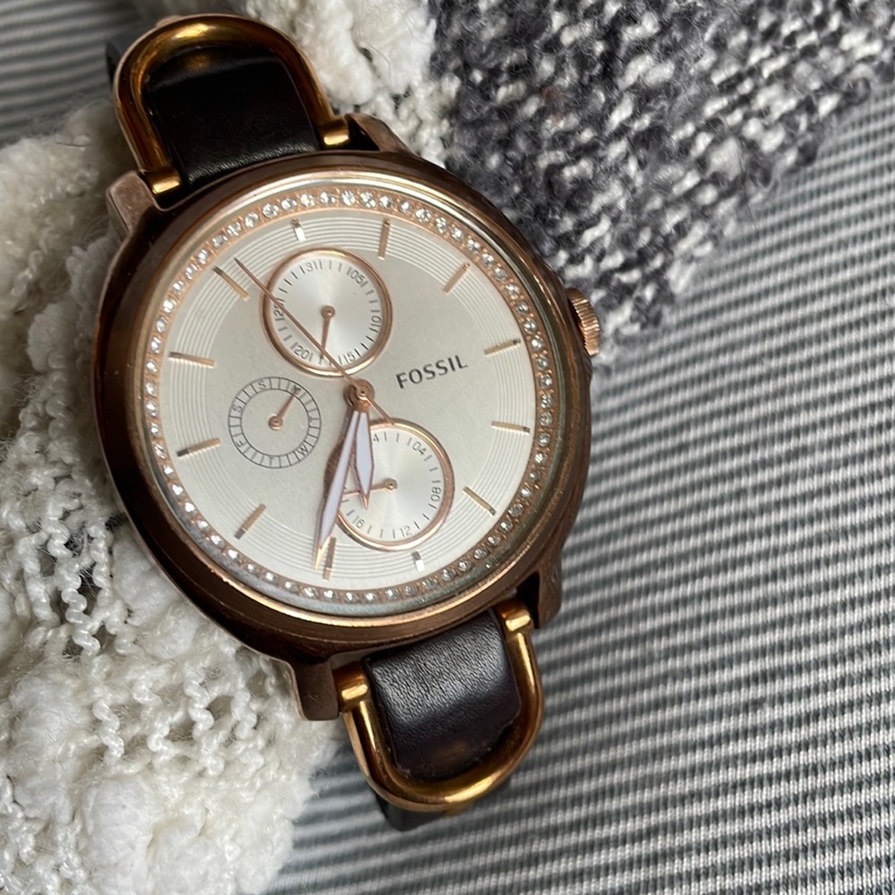 Rose Gold Fossil Watch